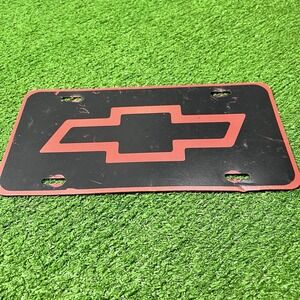 Chevy Red Bowtie Booster Plate Vintage Chevrolet Intimidator Colors Distressed‎